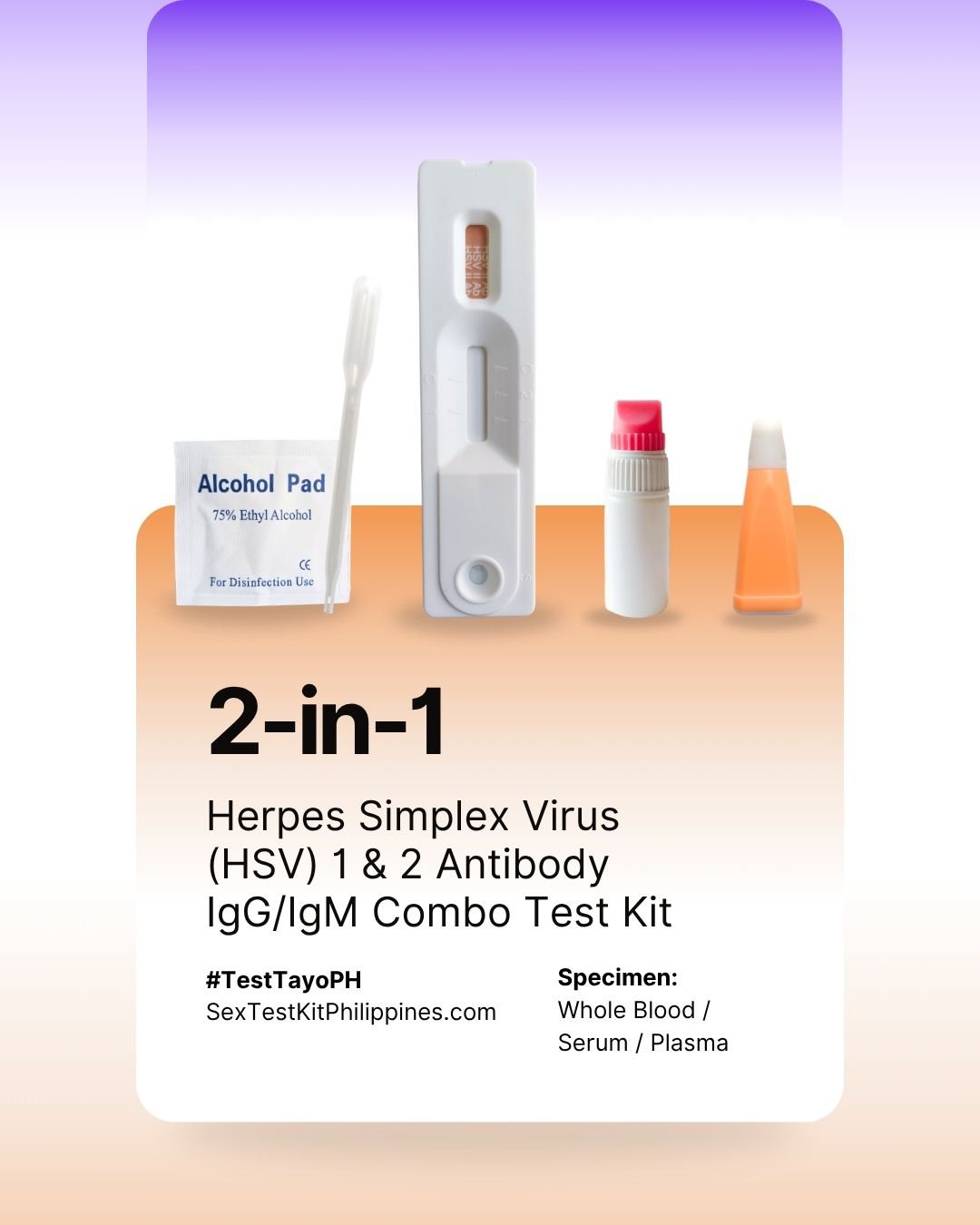 Herpes Blood Test Kit (HSV-1 & HSV-2): 2-in-1 At-Home STD Test