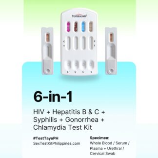 6-in-1 STD Test Kit (Blood & Swab): HIV, Hepatitis B & C, Syphilis, Gonorrhea, Chlamydia